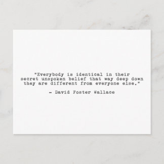 David Foster Wallace Individuality Quote Briefkaart