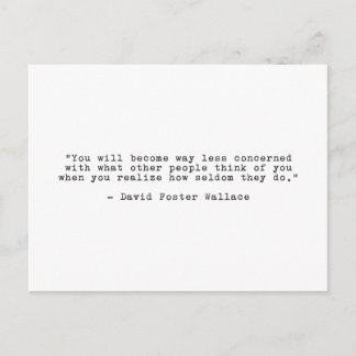 David Foster Wallace Quote Briefkaart