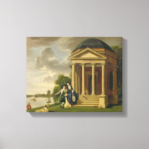 David Garrick (1717-79) en zijn vrouw van zijn Tem Canvas Afdruk