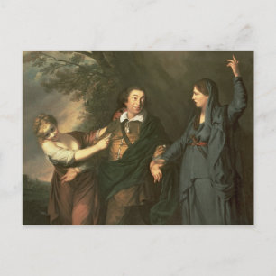 David Garrick tussen de Muses van Tragedie Briefkaart