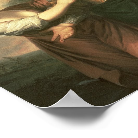 David Garrick tussen de Muses van Tragedie Poster (Hoek)