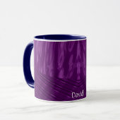 DAVID ~ GLOSSY 3D Glossy Paars Blue Mok (Voorkant links)