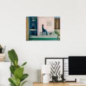 David hockney kunst poster (Thuiskantoor)