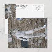 David in de Piazza della Signoria, Florence Briefkaart (Voorkant / Achterkant)