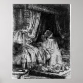 David in Prayer - Rembrandt - 1652 Poster (Voorkant)