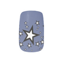 David is de Big Star in Blue Jean Minx Nail Art