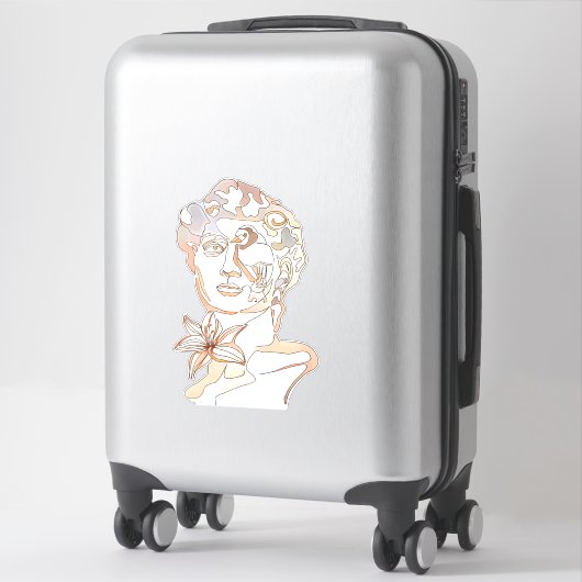 David - Line Drawing of man - Essense of Line Post Sticker (Koffer)