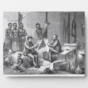 David Livingstone (1813-1873) en Henry Mort Fotoplaat