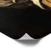 David met het hoofd van Goliath, Caravaggio Poster (Hoek)