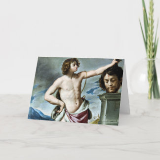 David met het hoofd van Goliath Kunstkaart Kaart