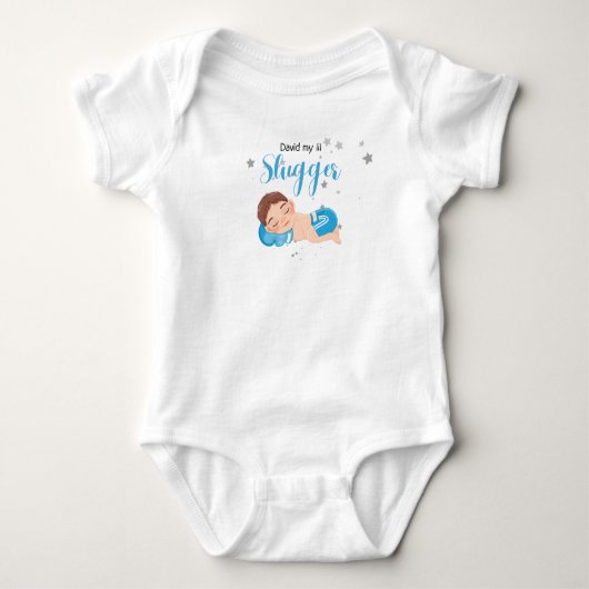 David my lil slugger t-shirt bodysuit (Voorkant)