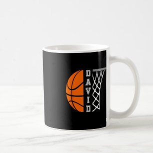 David Naam Gepersonaliseerde Basketbalspeler Grafi Koffiemok