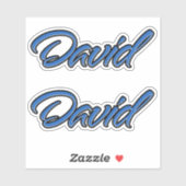 David Name blue Aufkleber Sticker Stickerset (Vel)
