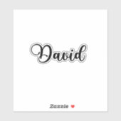 David Name - Handgeschreven kalligrafie Sticker (Vel)