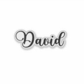 David Name - Handgeschreven kalligrafie Sticker (Voorkant)