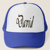 David Name Logo, Trucker Pet (Voorkant)