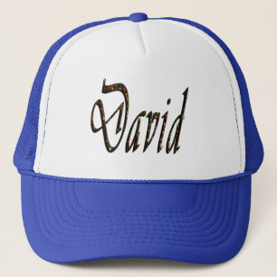 David Name Logo, Trucker Pet