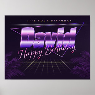 David Name Vorname Poster Geburtstag