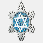 David op Blue Mosaic Tegel Pattern Ornament (Rechts)