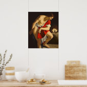 David overdenkt het hoofd van Goliath Poster (Keuken)