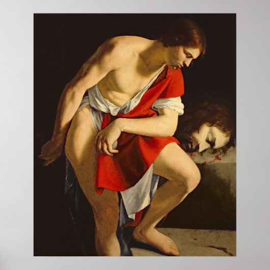 David overdenkt het hoofd van Goliath Poster (Voorkant)