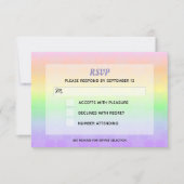 David Pastel Ombre Bat Mitzvah RSVP Kaart (Voorkant)