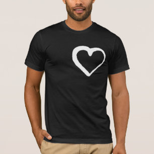 David Roos Geïnspireerde sproei-gekleurde hartontw T-shirt