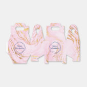 David Roos Gold Blush Pink Marble Logo Bedankdoosjes (Uitgevouwen)