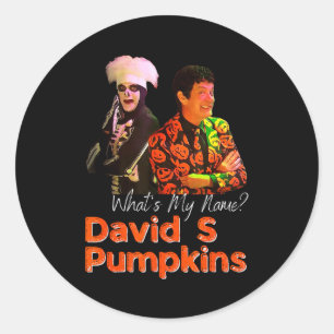 David S Pumpkins Skelet Grappige Sketch Heren Kled Ronde Sticker