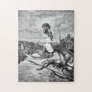 David Slays Goliath uit Gustave Dore 1886 Legpuzzel