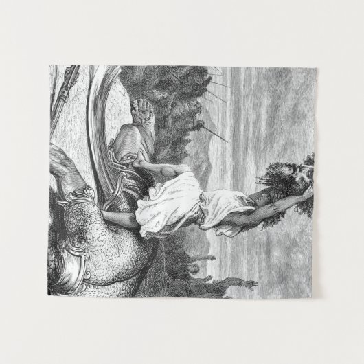 David Slays Goliath uit Gustave Dore 1886 Wandkleed (Voorkant (horizontaal))
