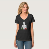 David Statue Italiaans Handmatige Gesture Design v T-shirt (Voorkant volledig)