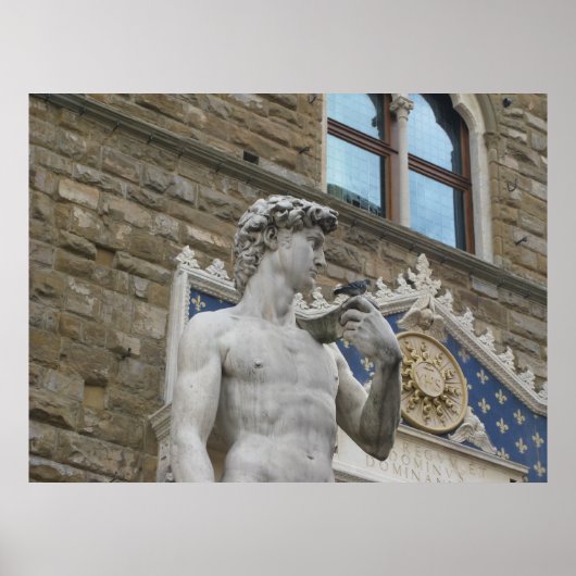 David Statue Michelangelo in Italië Poster (Voorkant)