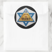 David Ster van Remphan Joodse Ster Ronde Sticker (Tas)