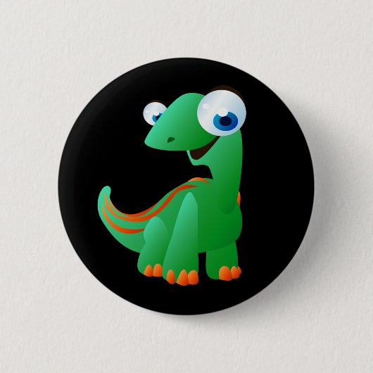 David The Dinosaur Ronde Button 5,7 Cm (Voorkant)