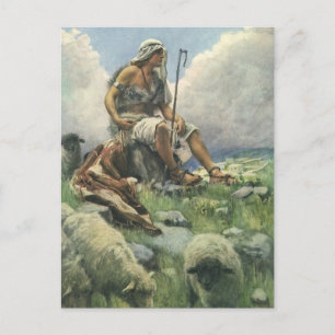 David the Shepherd door Copping,  religie Briefkaart