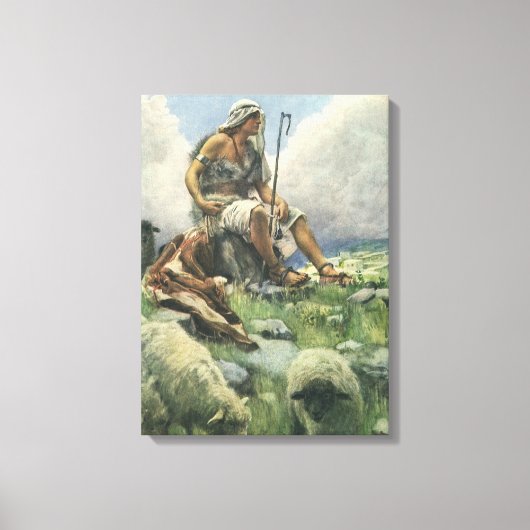 David the Shepherd door Copping, religie Canvas Afdruk (Voorkant)