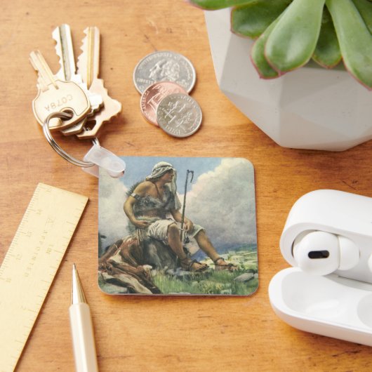 David the Shepherd door Copping, religie Sleutelhanger (Bureau)