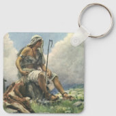 David the Shepherd door Copping, religie Sleutelhanger (Achterkant)