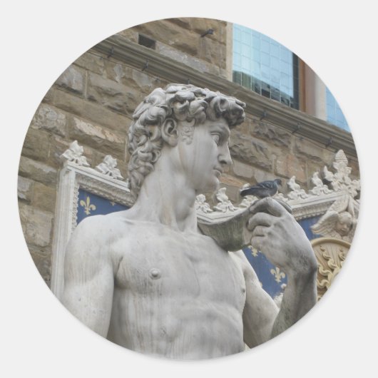 David van Michelangelo, Florence Italië Ronde Sticker (Voorkant)