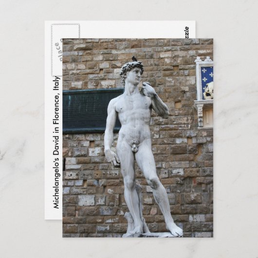 David van Michelanglo Briefkaart (Voorkant / Achterkant)