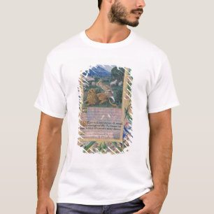 David verdedigt het schaap van zijn vader tegen ee t-shirt