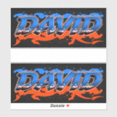 David Vorname Name Graffiti Aufkleber Sticker (Vel)