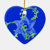 David Waterverf Leaf Dot Swirl Uitnodigen Keramisch Ornament (Achterkant)