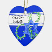 David Waterverf Leaf Dot Swirl Uitnodigen Keramisch Ornament (Links)