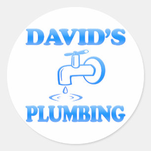 David's Loodgieterij Ronde Sticker