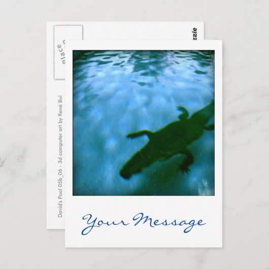David's Pool 05b06 Carte postale 3d Computer Art p (Devant / Derrière)