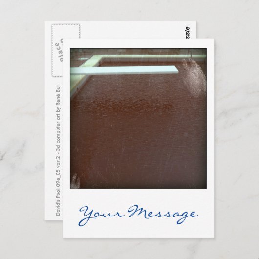 David's Pool 09e05 Carte postale 3d Computer Art p (Devant / Derrière)