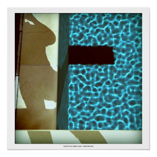 DAVID'S POOL REEKS 10e05- 3D Computer ART Poster Perfect Poster (Voorkant)