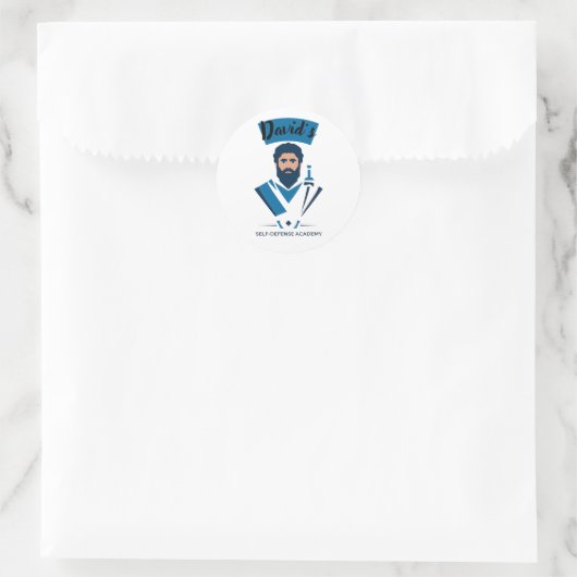 David's Self-Defense Academy Ronde Sticker (Tas)